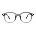 Finn - Geometric Gray Glasses for Men & Women