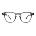 Amore - Square Gray-Transparent Glasses for Women