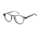 Groove - Round Gray-Transparent Glasses for Women