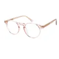 Chilling - Round Pink-Transparent Glasses for Women