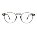 Chilling - Round Grey-Transparent Glasses for Women