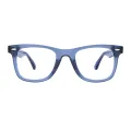 Symmetry - Square Blue Glasses for Men & Women