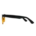 Symmetry - Square Black-Yellow Glasses for Men & Women