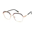 Tricia - Geometric Tortoiseshell/Gold Glasses for Women