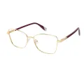 Sherry - Square Gold/Purple Glasses for Women