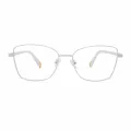 Sherry - Square White Glasses for Women