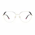 Cora - Geometric Gold/Black Glasses for Women
