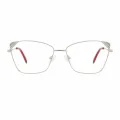 Debby - Square Silver Glasses for Women