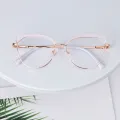 Ines - Cat-eye Rose Gold/Purple Glasses for Women