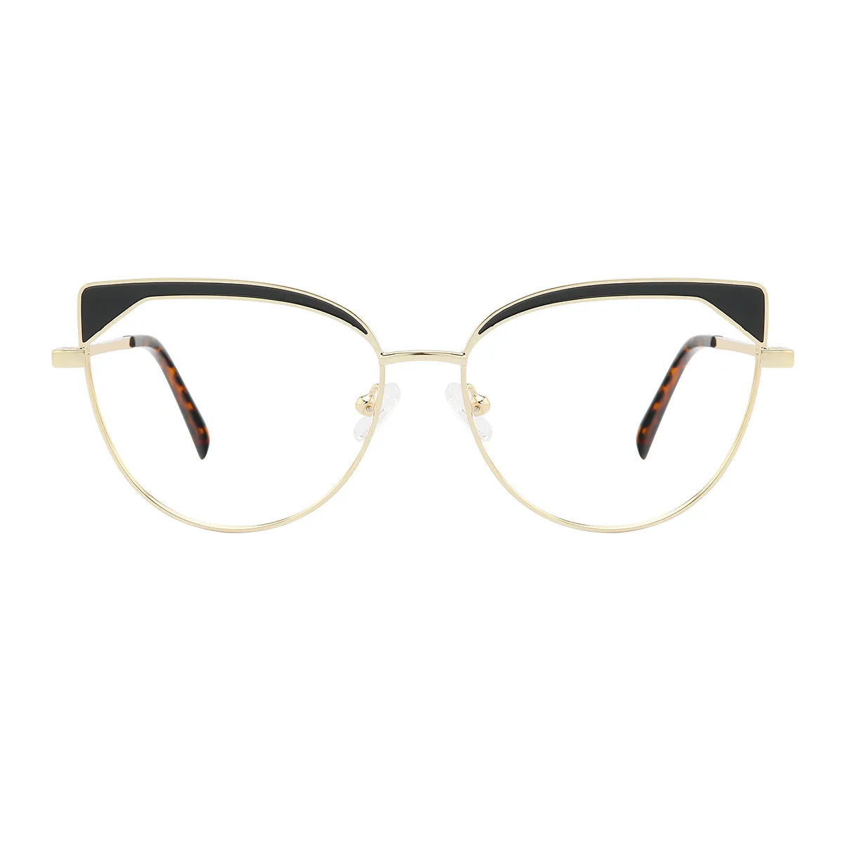 Fashion Cat-eye Gold/Black  Eyeglasses for Women