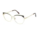 Ines - Cat-eye Gold/Black Glasses for Women