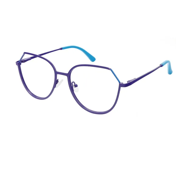 geometric purple-blue eyeglasses