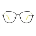 Carmelo - Geometric Black/Yellow Glasses for Women