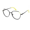 Carmelo - Geometric Black/Yellow Glasses for Women