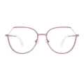 Carmelo - Geometric Pink/White Glasses for Women