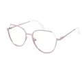 Carmelo - Geometric Pink/White Glasses for Women