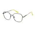 Chai - Geometric Black/Yellow Glasses for Women