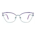 Oscillate - Cat-eye Blue/Purple Glasses for Women