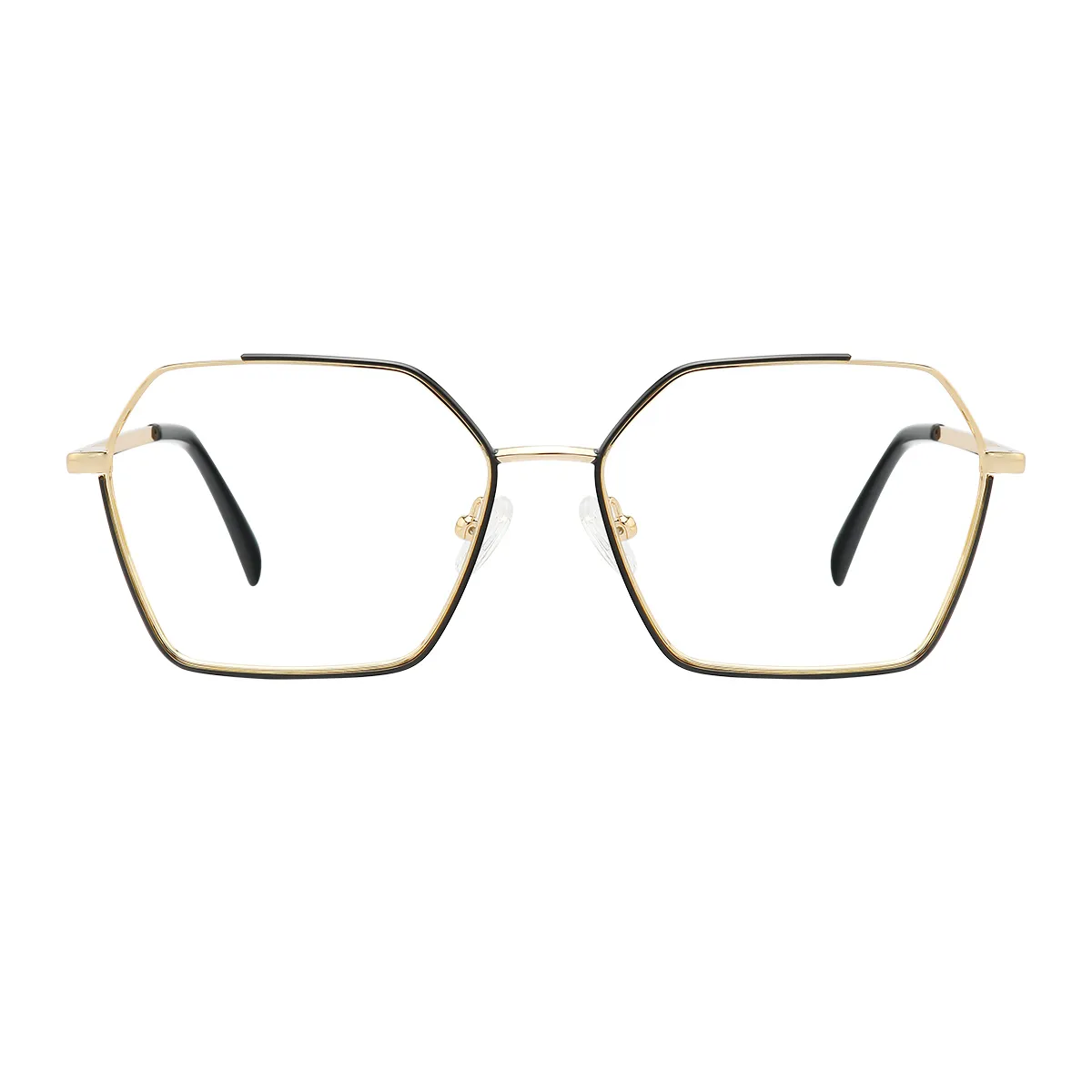 Fashion Geometric Black/Gold  Eyeglasses for Women
