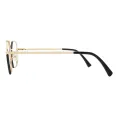Spoke - Geometric Black/Gold Glasses for Women