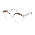 Milner - Round Translucent/Tortoiseshell Glasses for Women