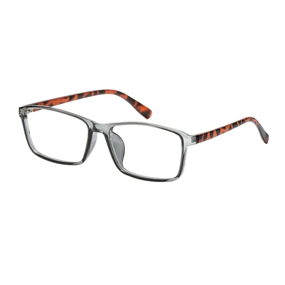 rectangle gray eyeglasses
