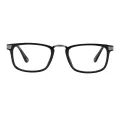 Patton - Rectangle Black Glasses for Men