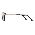Salazar - Rectangle Black Glasses for Men & Women