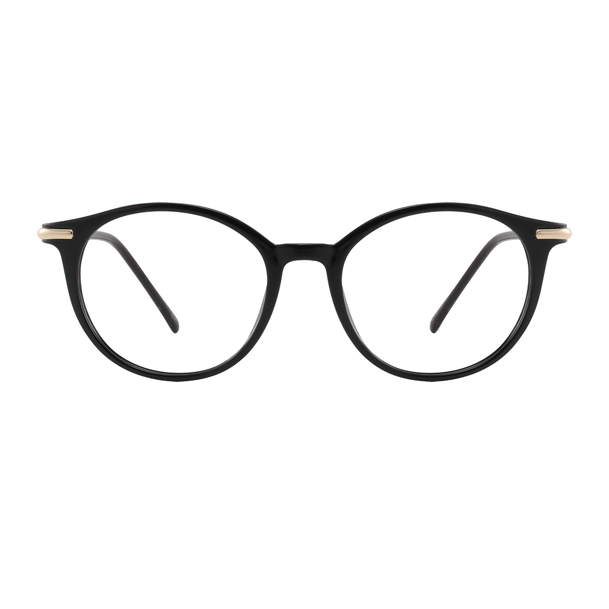 oval black eyeglasses