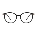 Culver - Oval Black Glasses for Men & Women