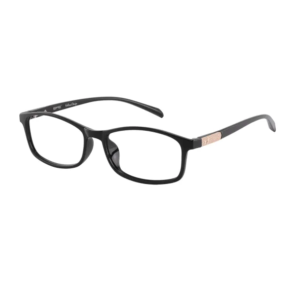 oval black eyeglasses