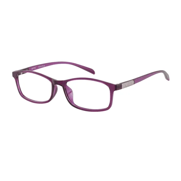 rectangle purple eyeglasses