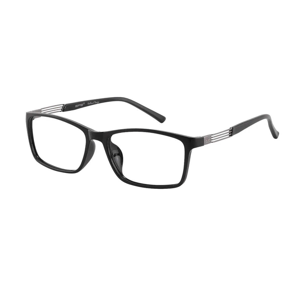 Classic Rectangle Black Glasses for Men & Women
