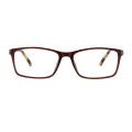 Lilian - Rectangle Brown Glasses for Men & Women