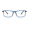 Melody - Rectangle Blue Glasses for Men & Women