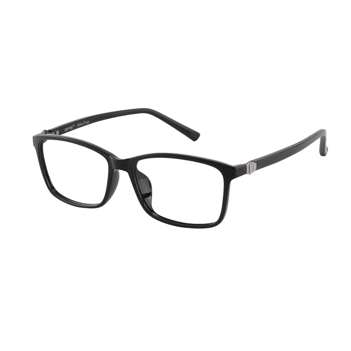 Sargent - Rectangle Black Glasses for Men & Women