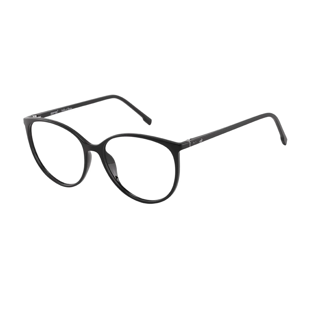 Classic Round Black Eyeglasses for Women & Men