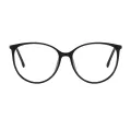 Blount - Round Black Glasses for Women