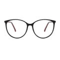 Blount - Round Wood Texture Glasses for Women