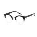 Weathers - Browline Black Glasses for Men & Women
