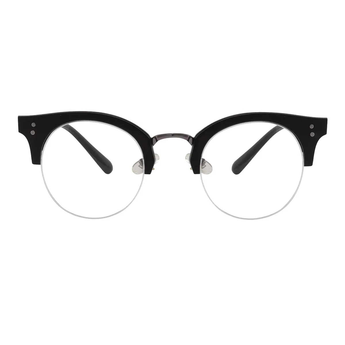 Fashion Browline Black  Eyeglasses for Women & Men