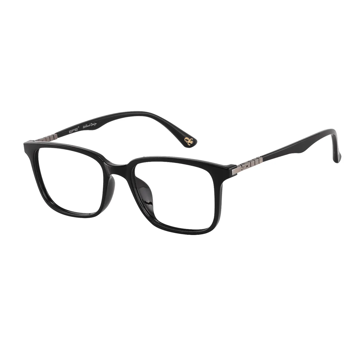 Esquivel - Rectangle Black Glasses for Men & Women