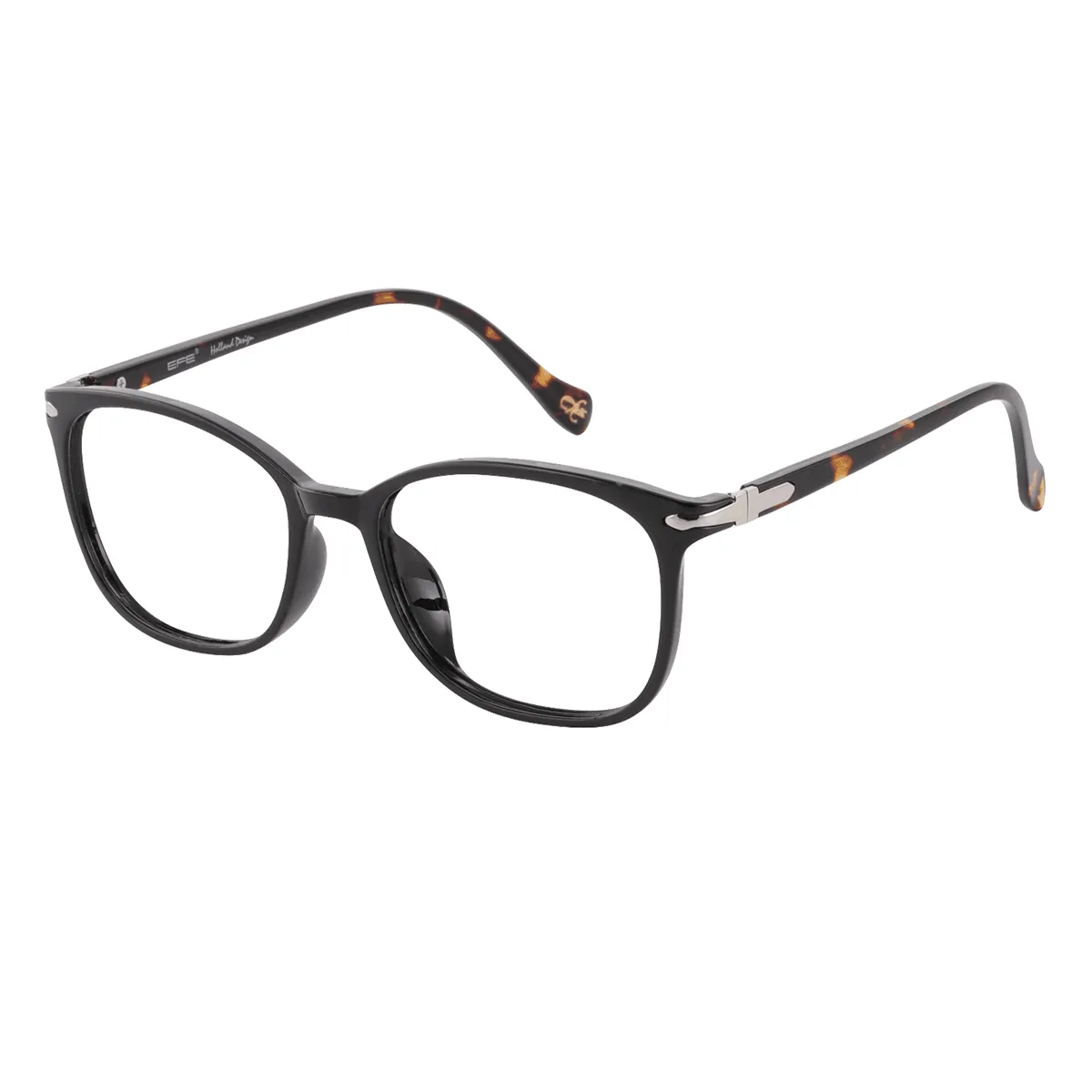 Hearn - Oval Black Glasses for Men & Women