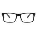 Kirk - Rectangle Black Glasses for Men & Women