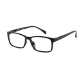 Coles - Rectangle Black Glasses for Men & Women