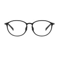 Katz - Oval Black Glasses for Men & Women