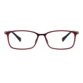 Amie - Rectangle Red Glasses for Women