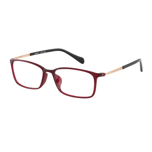 rectangle red eyeglasses