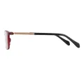 Amie - Rectangle Red Glasses for Women