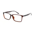 Amey - Rectangle Brown Glasses for Men